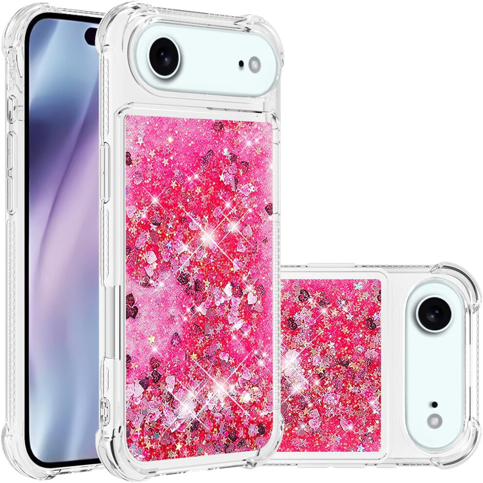 Compatible With Iphone 17 Air 6.5" Â Glitter Quicksand Liquid Clear Shockproof Tpu Case For Women 9028731701042