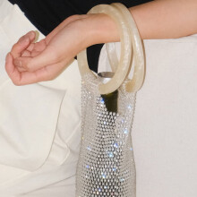 Vinpose til kvinder med rhinsten, vintilbehørssæt med glitrende diamanter, elastisk vinflaskepose med robust håndtag