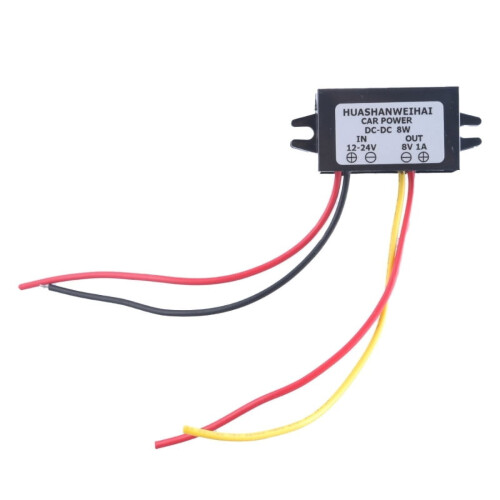 DC-DC Buck Converter Module 12V 24V to 8V 1A Waterproof