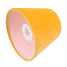 NICEXMAS Small Lampshade Yellow Velour Cloth 1Pcs 6.7x6.7x5.1in