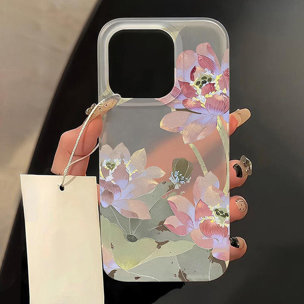 Case Floral Shockproof AntiâScratch Cover With Raised Edge Flower Design For Women Girls For Iphone 16 Pro Pink 9330225205562