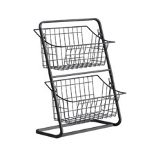 Metal Kitchen Countertop Organizer Fruit And Vegetable Basket Large Capacity Fruit Rack Organizer For Snacks Bread Onions Potatoes Room Kitchen