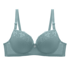 Plus Size Underwire Push-Up Bra, Breathable Mesh Panels for Support & Cleavage, Perfect for Full Bust & Special Outfits Army Green 44