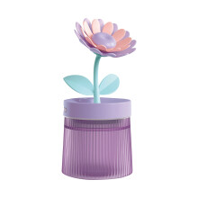 Niedlicher Mini-Luftbefeuchter in Blumenform, 260 ml, Tischgerät mit Wasserverdampfer für Zuhause und Kinderzimmer, tragbares Gerät mit kühlendem