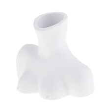 (White) Body Vase Boho Breast Sculpture Home Decor Decoration Torso Statue White