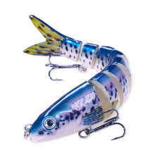 Multi Jointed Swimbaits Fishing Tackle Artificial Hard Baits Swimming Lure 13.4cm 8 Segment Fishing Lure with Hook
