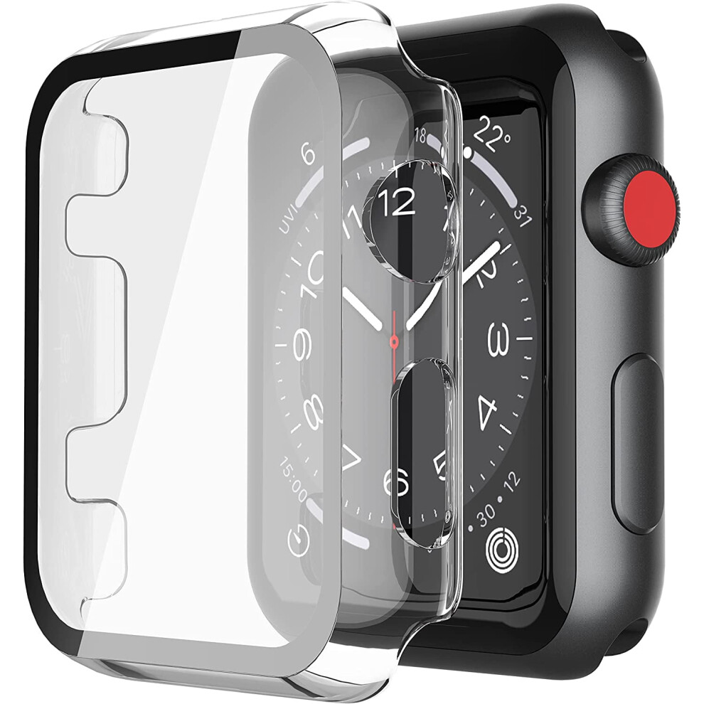 Xihama Hard Pc Case With Tempered Glass Protector Compatible With Apple Watch Series 9, 8, 7, Ultra 9365509210109