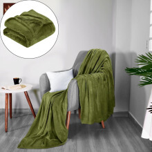 Fleece Blanket Queen Size Grey 300GSM Microfiber 70x100 cm