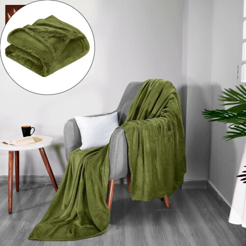 Fleece Blanket Queen Size Grey 300GSM Microfiber 70x100 cm