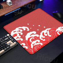 Gamingmusmatta Great Wave Art Control Musmatta Halkfri Liten Skrivbordsmatta PC Gamertillbehör 18x22cm Lock Edge Speed KeyboardPad