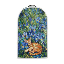 Staubschutzhülle für Mixer mit blauem Iris-Katzenmotiv, maschinenwaschbar, elastisch