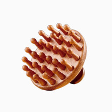 DAMAI 28-Tooth Natural Sandalwood Scalp Massager for Hair Growth & Relaxation, Manual Scrubber & Gua Sha Tool