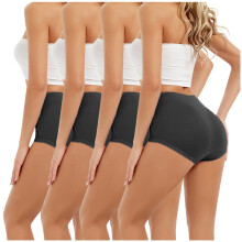 4-pack dames slipjes met hoge taille en buikcontrole, shapewear slipjes