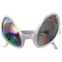 Festive Silver Cool Funny Glasses