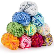 Opruiming haakpakket voor beginners, zacht katoenen garenpakket voor het haken van amigurumi en andere knutselprojecten, meerkleurig garen