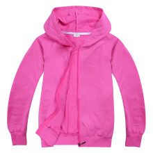 AWZXDE Childrens Autumn Winter Long Sleeve Color Block Hooded Zipper Coat Casual Sport Outerwear Top Kids Hoodies Hot Pink,5-6 Years