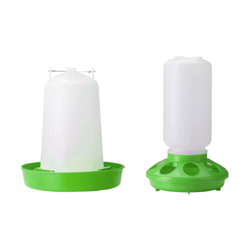 Chick Feeder and Waterer Kit 1.5L 1kg Adjustable Height