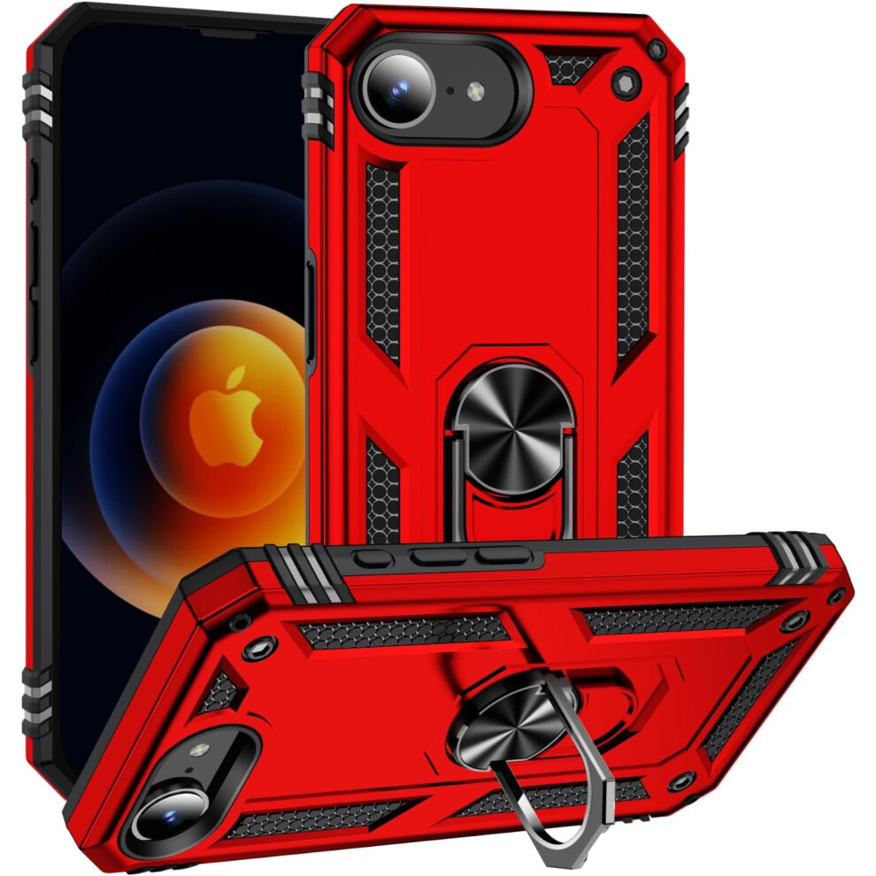 Compatible With Iphone 16E / Se 2025 Case Â Military-Grade Shockproof Cover With Finger Ring & Kickstand 9365509211106