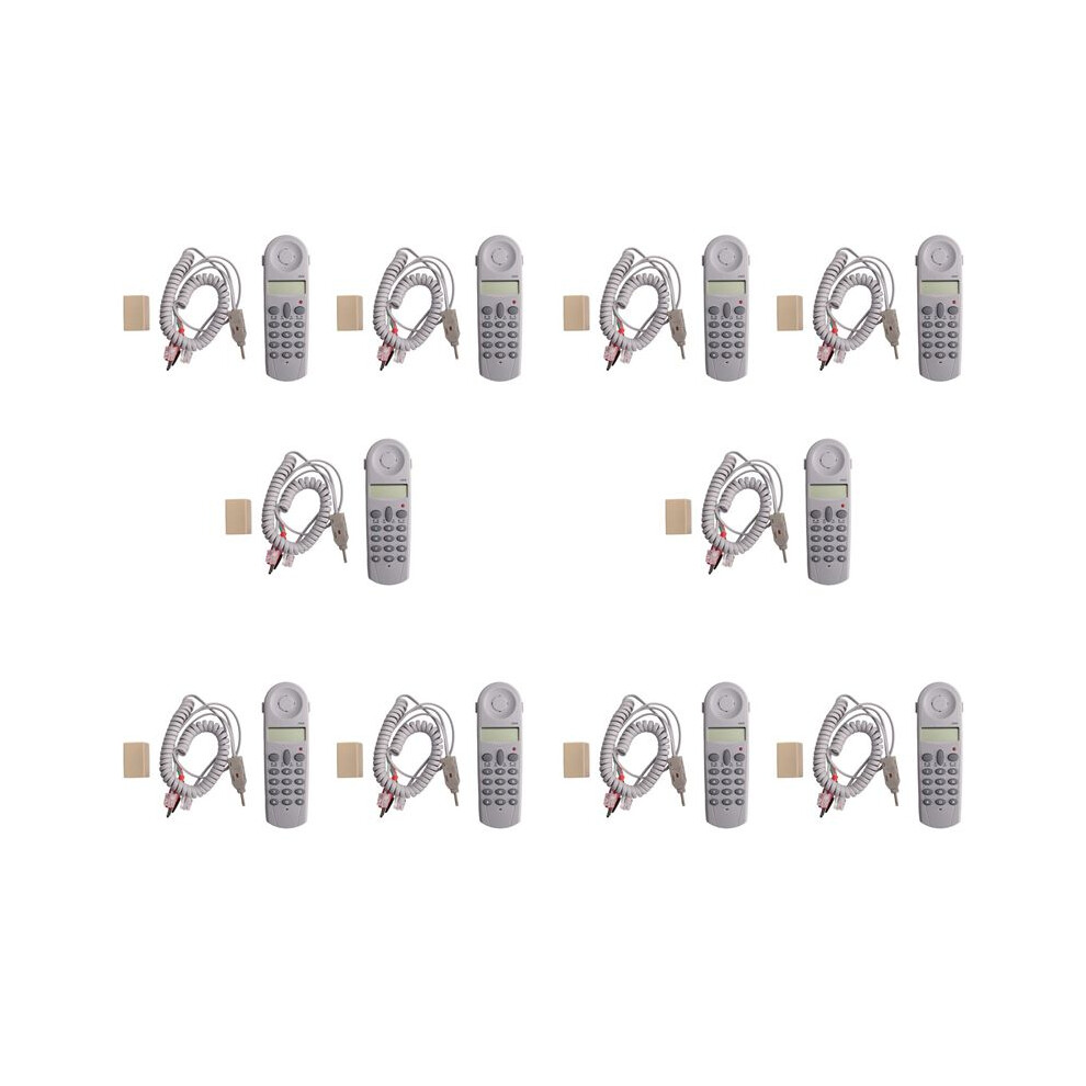 10X Telephone Butt Test Tester Lineman Tool Network Cable Set Device C019 Check For Telephone Fault Grey/White 6033340100561