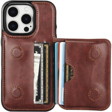 iPhone 16 Pro Wallet Case – Premium Leather, Magnetic Clasp, Kickstand, Shockproof, Compatible with iPhone 16 Pro 6.3"