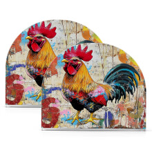 Standing Dining Table Napkin Holder, Napkin Holder for Table Kitchen Acrylic Paper Tissue Organization, Colorful Rooster