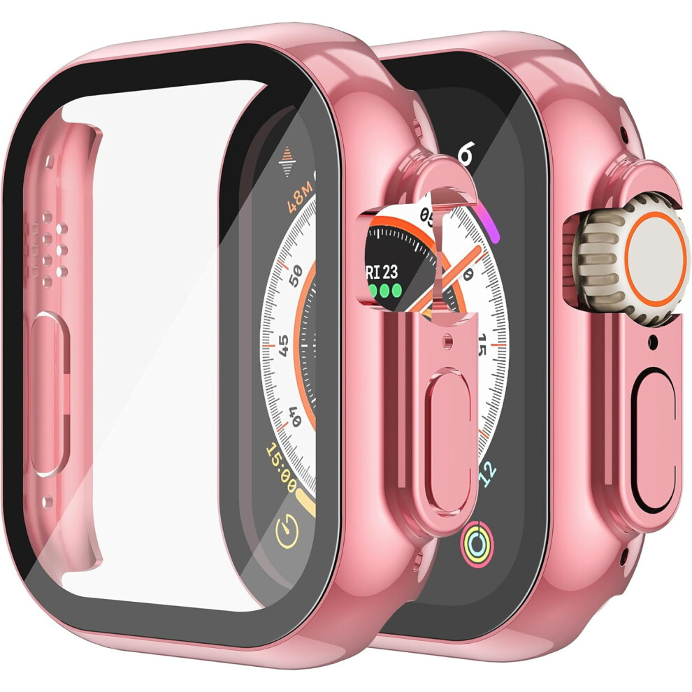 Xihama Hard Pc Case With Tempered Glass Protector Compatible With Apple Watch Series 9, 8, 7, Ultra 9365509211526