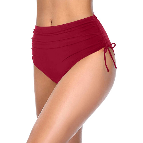Calcinha de biquíni triangular feminina, cor vinho.
