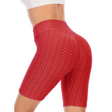 Yogashorts til kvinder med numseløft – høj talje, mavekontrol, bikagemønster, strækbare leggings, kompatible med fitnesscenter og løb
