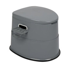 Portable Toilet with Non-slip Mat,Camping Toilet,Outdoor Hiking Toilet for camping Car,Travel,Home,Flushing Easily,Grey (grey)