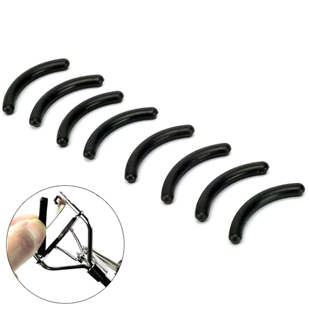 Black Eyelash Curler Refills With Silicone Pads 120Pcs Replacement Strips For Makeup Tools