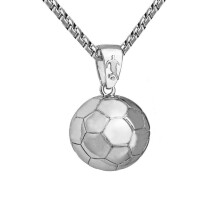 Elegantný futbalový prívesok náhrdelník štýlový každodenný krk šperky zliatiny textúra