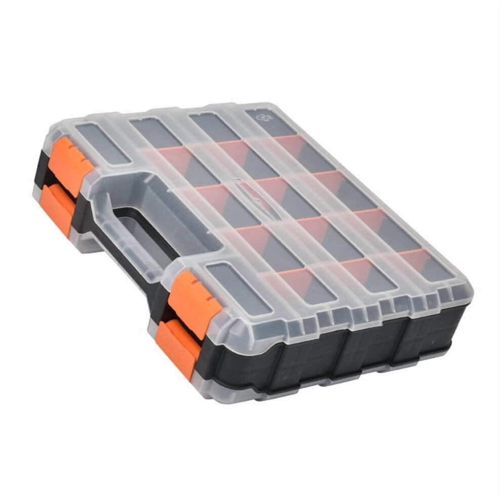 Plastic Sorting Box With Compartments Double Side Tools Box Tool Part Container Bin With Lid Display Storage Case 9479868921870