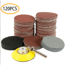 120Pcs Grinder Sanding Discs Enduring and Anti-static Sanding Discs with Hook and Loop Backed for Most Kinds of Rotary Tools ( 2inch )