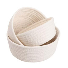 Cotton Rope Woven Storage Basket For Bathroom Organizer Laundry Room Decor In Large Medium Small