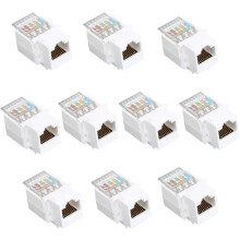 10 stk. RJ45-kontakter Cat6-kontakt RJ45-ender Ethernet-kabelkrympekontakter