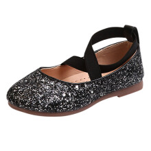 Barne- og jentesko med glitter, prinsessesandaler, fest- og dansesko, slip-on, myk såle, sklisikre, glitrende, bryllupssko, 3-12 år, stilige sko