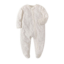 Tutina lunga per gattonare, tinta unita, tutina estiva per neonati, pigiama per neonati, abbigliamento per neonati unisex, bianco-1 0-3 mesi