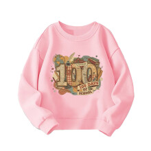 Gutter Jenter100Days Of School T-skjorter Barnehage100-årsdagen på skolen Bokstaver Trykt Langermet Genser3-14Års Feiring Trendy Topper