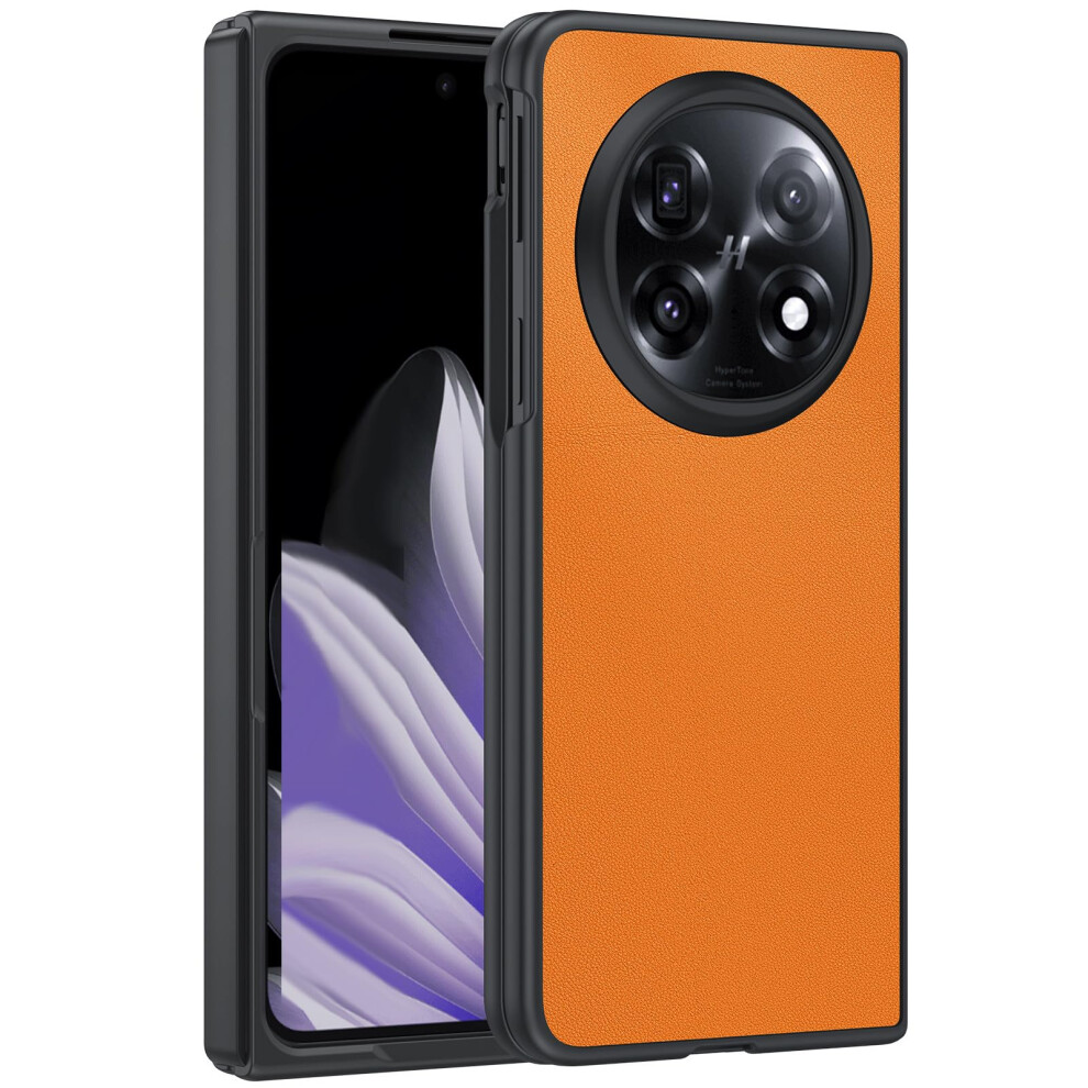 Leather Case For Oppo Find N5 Ultra Thin Matte Antifingerprint Cover Shockproof Soft Edge Orange 9092120216837