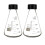 2 τεμάχια φιάλη Erlenmeyer με μαύρο βιδωτό καπάκι, 8,5oz250ml, βοριοπυριτικό γυαλί με 1