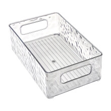 Organiseurs de salle de bain et de cuisine en plastique transparent – Bacs de rangement sous évier, garde-manger, congélateur, réfrigérateur,