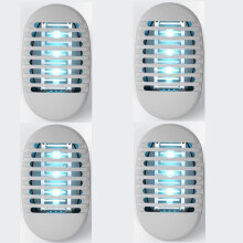 Indoor Bug Zapper | Mosquito & Fly Trap with LED Light | Compatible with Indoor Use in Bedroom, Kitchen, Office | 4-Pack White