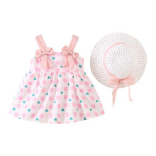Baby Girls Dresses Kids Clothes Summer Toddler Floral Ruched Sleeveless Girls Dress Versatile 1-2Y