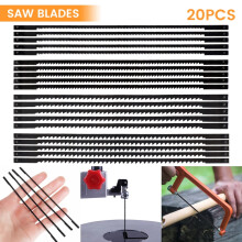 20 PCS Carbon Steel Scroll Saw Blades, 5" Pin End Skip Tooth Blades for Wood, Foam & Plastic – Compatible with Standard Scroll Saws