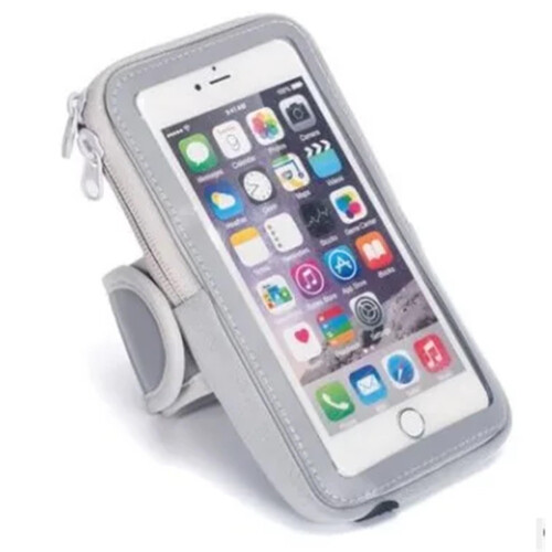 2Pack Waterproof Running Armband Phone Holder for 6 Inch iPhone and Android, Adjustable Gray