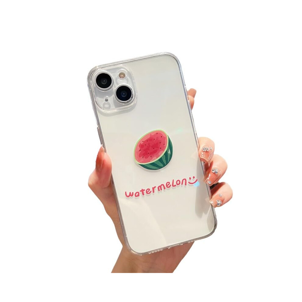 Slim Clear Cute Hami Melon Watermelon Print Tpu Cover Antifingerprint Protection Case For Iphone 15 Pro Max Red 9092120217322
