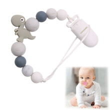 Pacifier Clip Silicone Animal Panda Dinosaur for Newborns