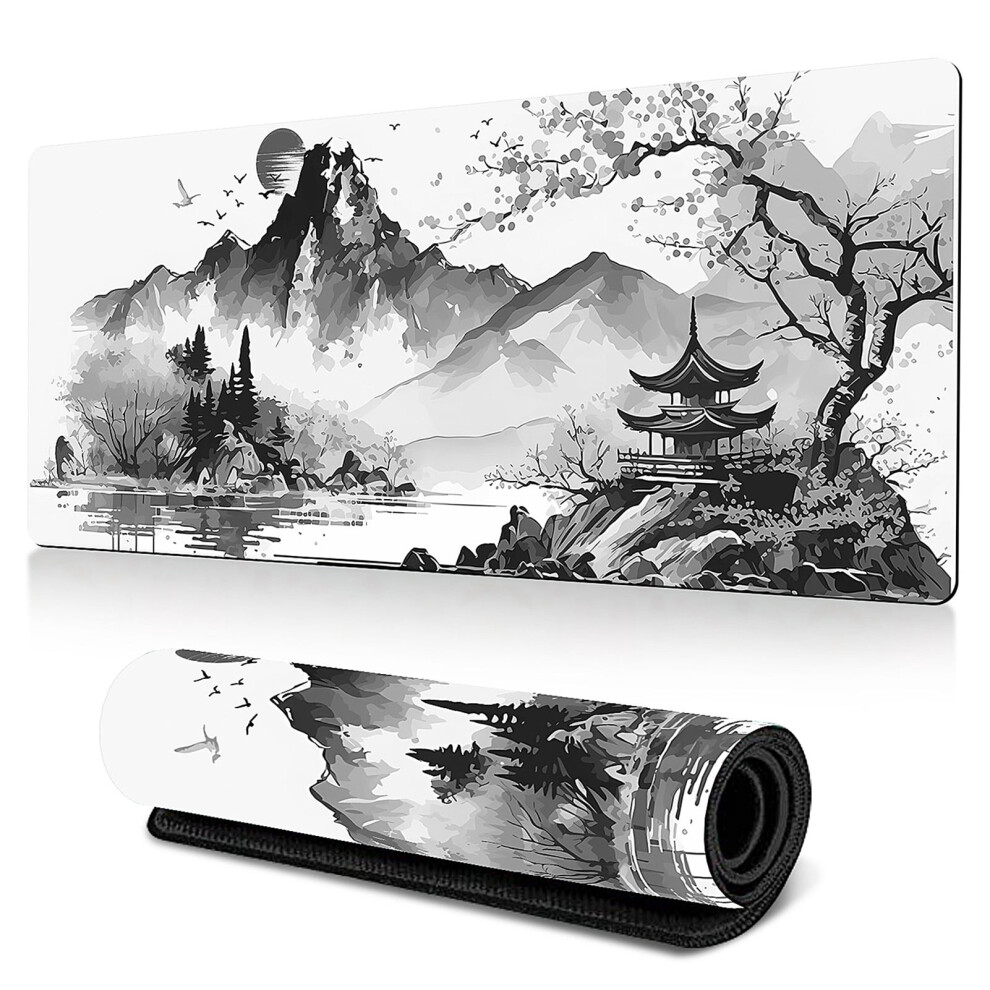 Xxl Gaming Mouse Pad 35.4X15.7", Non-Slip Rubber Base, 3Mm Thick, Stitched Edges, Compatible With All Mice 9028731991450