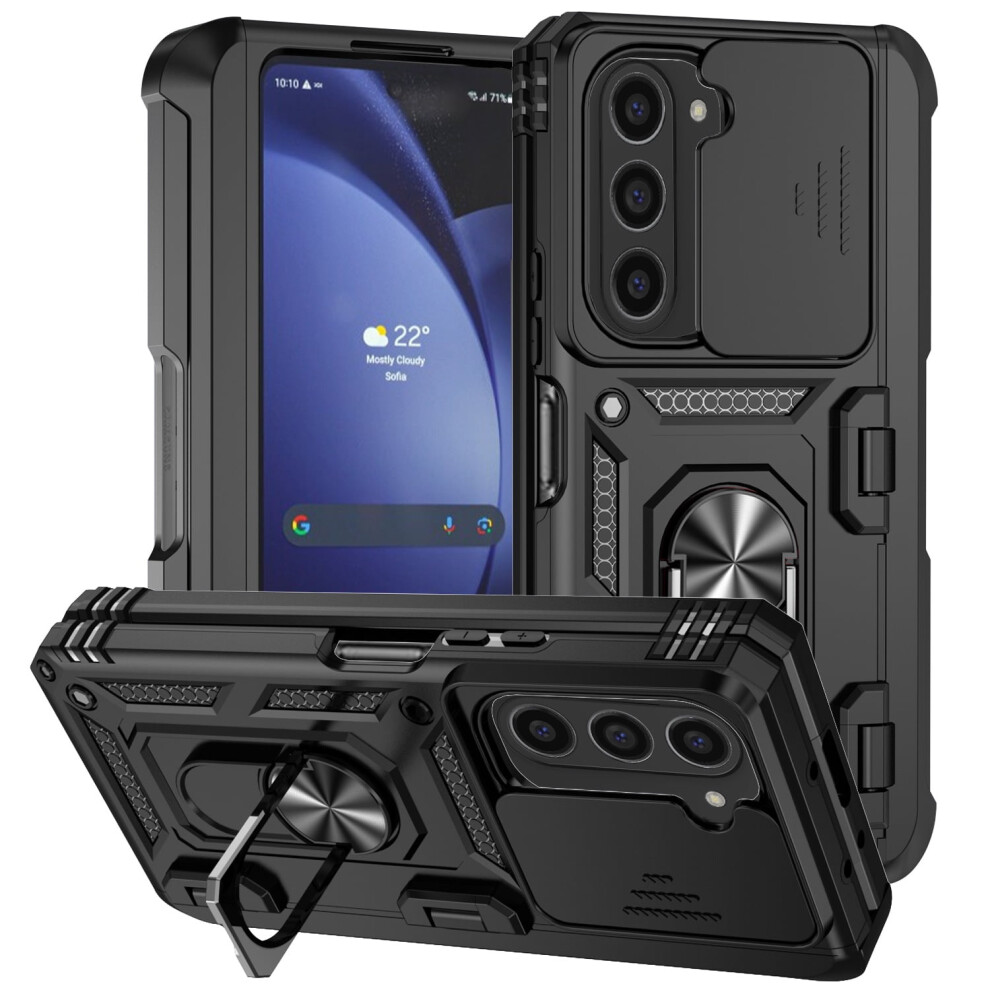 Samsung Galaxy Z Fold 6 Case With S Pen Holder, Sliding Camera Protector, Built-In Hinge Protection & Ring Kickstand Â Black 9028731574561