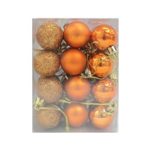 24Pcs Christmas Baubles Xmas Tree Small Solid Hanging Balls Party Decor 30mm Ornament Decoration